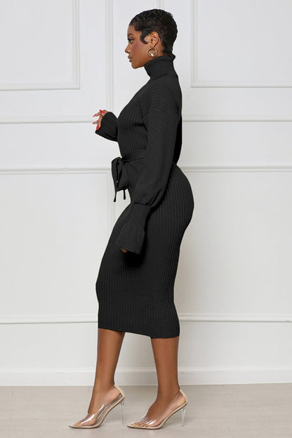 Black Light Midi Sweater Dress
