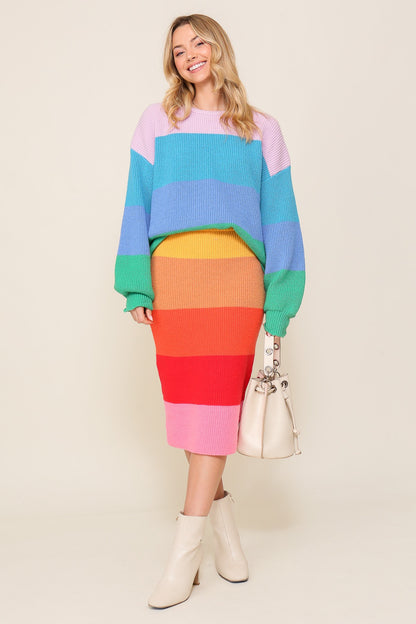 Prism 2-Piece Sweater and Skirt Set
