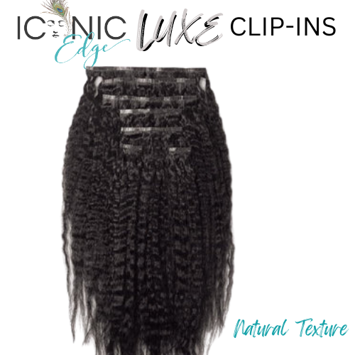 Iconic Edge LUXE Natural Textured Clip-In Extensions