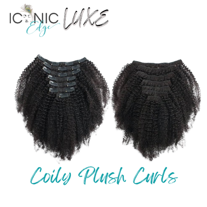 Iconic Edge LUXE "Coily Plush Curls" Clip-In Extensions